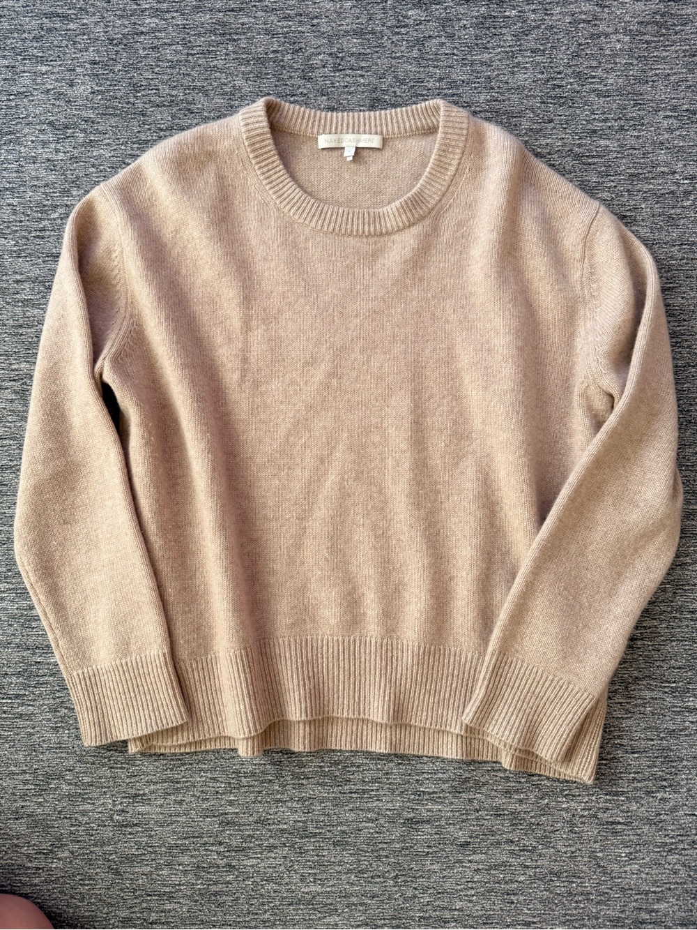NakedCashmere Light Beige Crewneck Cashmere Sweater